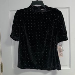 Black with gold Nanette Leopore Blouse